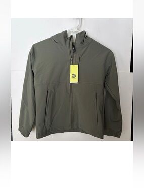 Kids size 8(M) All in Motion Olive Green Hooded Water resistant jacket